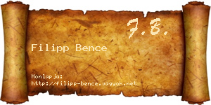 Filipp Bence névjegykártya